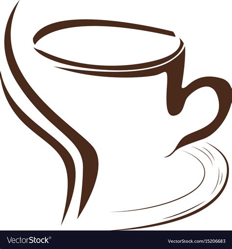 Isolated coffee mug logo Royalty Free Vector Image