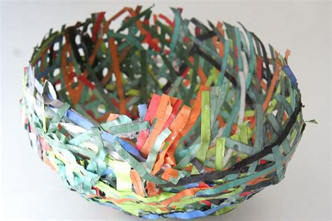 Splish Splash Splatter: Paper Mache Bowls | Paper mache bowls, Paper mache crafts, Recycled art