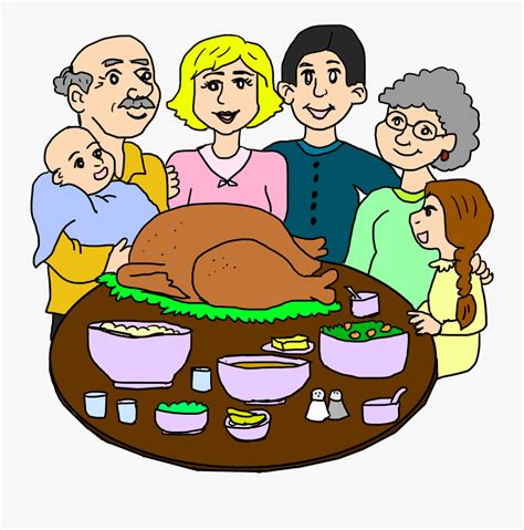 Family Thanksgiving Dinner Clipart , Free Transparent Clipart - ClipartKey