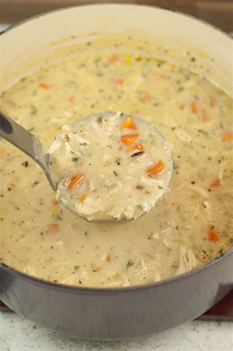 Copycat Panera Chicken & Wild Rice Soup | Wishes and Dishes