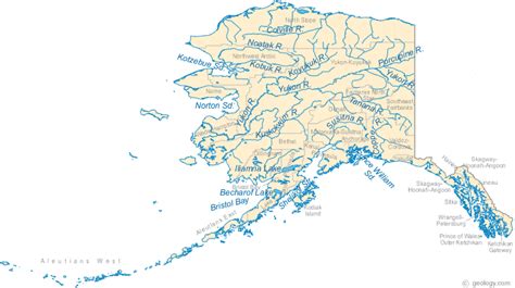 Rivers Of Alaska Map - Cities And Towns Map