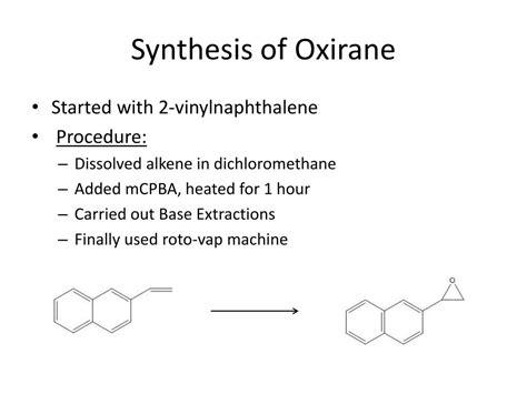 PPT - Oxirane Synthesis with Substituted Alkenes and Subsequent Reactions PowerPoint ...