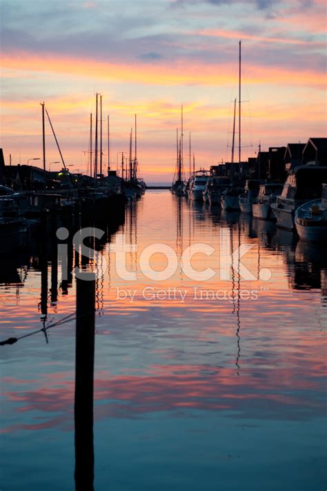 Sunset In The Harbor Stock Photo | Royalty-Free | FreeImages