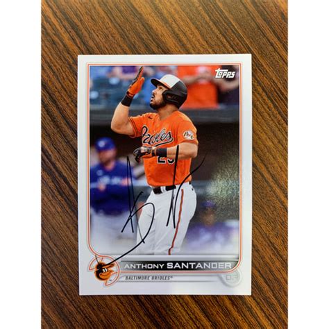 Anthony Santander: Baseball Card - Autographed | Baltimore Orioles Auctions