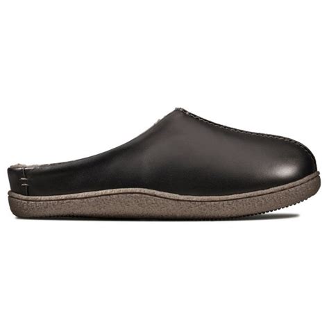 Clarks Relaxed Style Black Leather Mule Slippers 26143828 | Official Stockist | Marshall Shoes ...