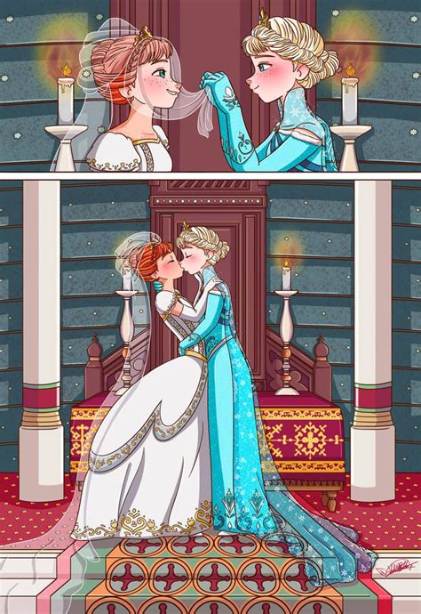 Commission: Elsanna Wedding by Shiko-k | Anna disney, Photo canvas, Secret of love