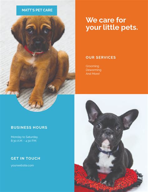 Pet Care Flyer Template - Edit Online & Download Example | Template.net