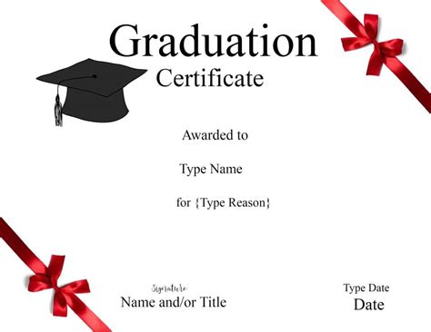 Free Printable Graduation Certificates Template - Printable Templates