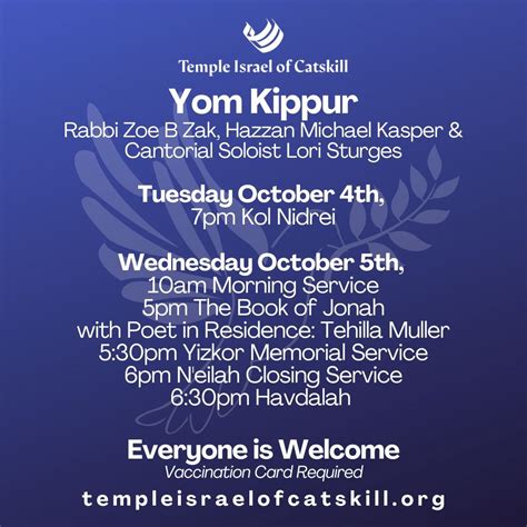 Yom Kippur — Temple Israel of Catskill