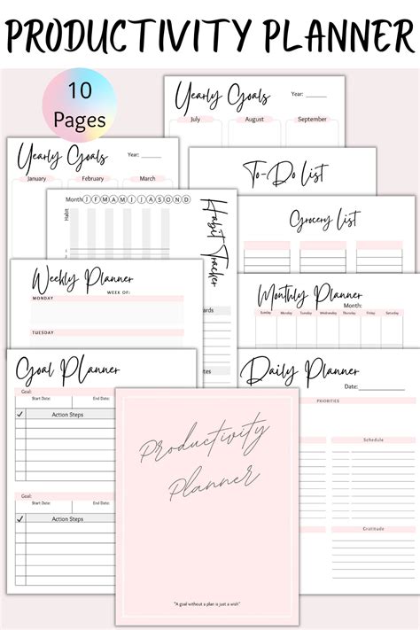 Productivity Planner Template