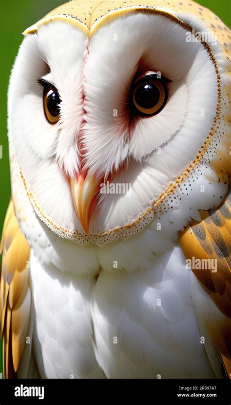 Barn Owl Face Cartoon Art Stock Photo - Alamy