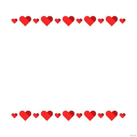 Horizontal Heart Border Clipart in Illustrator, SVG, JPG, EPS, PNG ...