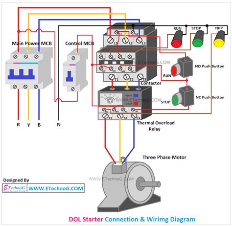 Dol Starter Circuit Diagram With Auto Manual