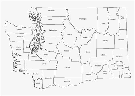 Washington State Counties Map Printable