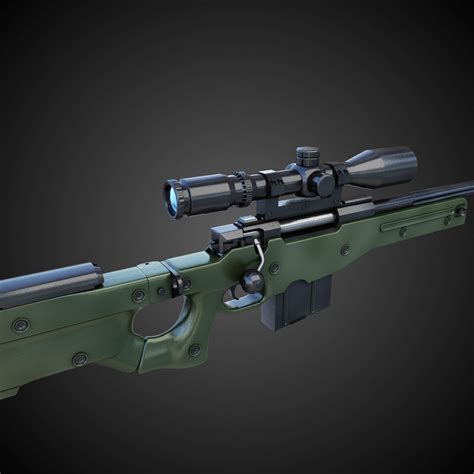 AWM Sniper Rifle Hi-Res 3D Model .max .obj .fbx .lwo .lw .lws .ma .mb - CGTrader.com