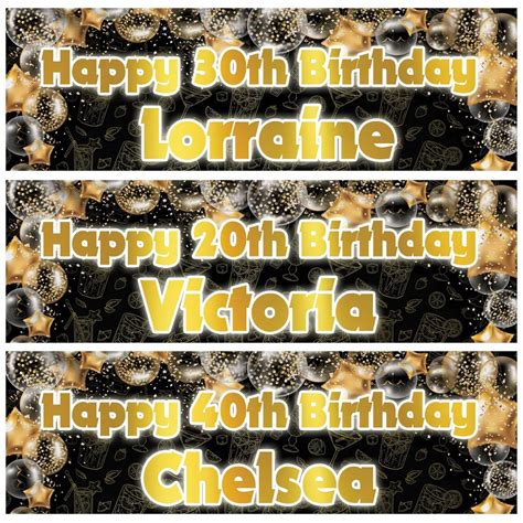 21st Birthday Banners Personalized