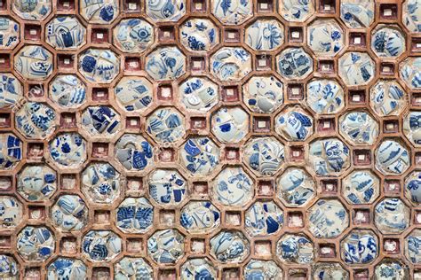 Old Chinese & Vietnamese ceramic used to decorate ancient temples and palaces in Vietnam. The ...