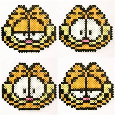 Garfield perler beads by an.co.chan Perler Crafts, Diy Perler Beads ...