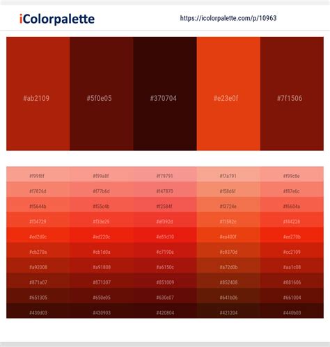 1 Latest Color Schemes with Mahogany And Burnt Maroon Color tone combinations | 2024 | iColorpalette