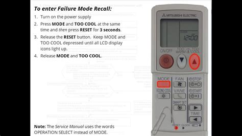 Mitsubishi Electric Mini Split Remote Manual