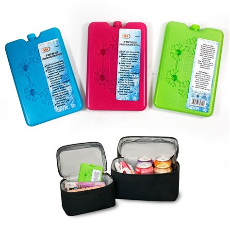 4 Pc 7oz Slim Ice Pack Reusable Cool Lunch Bag Pain Relief Food Drink ...