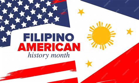 Premium Vector | Filipino american history month in october filipinos and united states holiday ...