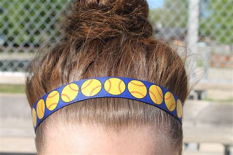 Softball Headbands for Girls, Blue Sport Headbands Womens, Girls Softball Headbands, Softball ...