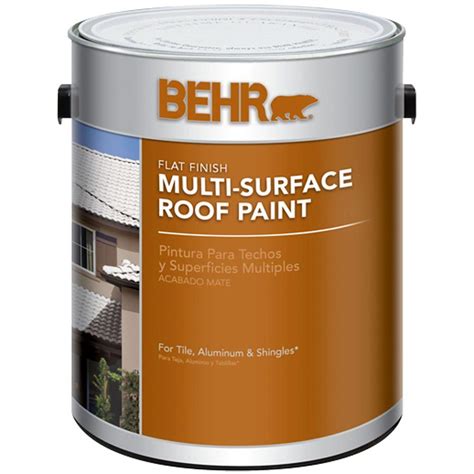 BEHR 1-gal. White Reflective Flat Multi-Surface Roof Paint-06501 - The ...