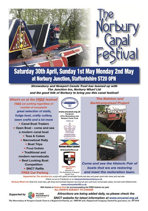 NORBURY CANAL FESTIVAL – Shrewsbury & Newport Canals Trust