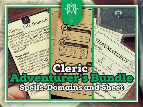 CLERIC ADVENTURER'S BUNDLE for Dnd 5e - Etsy