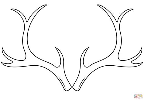 Reindeer Antlers coloring page | Free Printable Coloring Pages