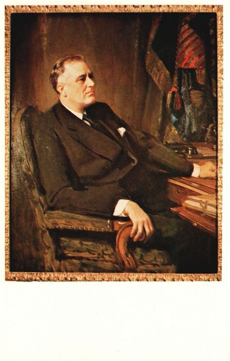 Vintage Postcard Portrait of Franklin Roosevelt 32nd President of U.S ...