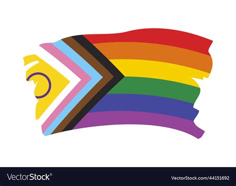 Progress pride flag grunge paintbrush icon Vector Image