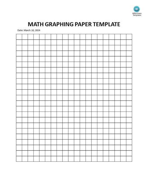 Math Graphing Paper Template | Templates at allbusinesstemplates.com