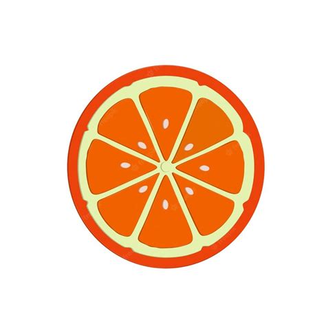 Premium Vector | Orange slice icon cartoon vector illustration, with ...