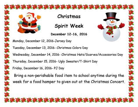 Christmas Spirit Week