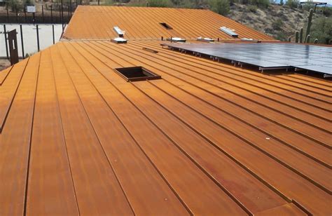 Corten Standing Seam. Rusted Standing Seam In Corten Or Bare Steel at ...