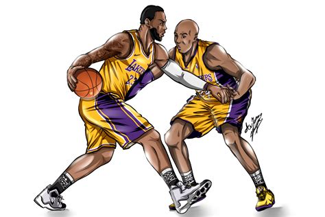 Kobe Bryant vs Lebron James anime art | Original Art : r/lakers