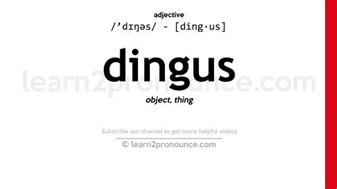 Pronunciation of Dingus | Definition of Dingus - YouTube