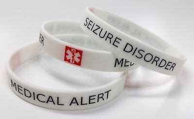 SEIZURE DISORDER Medical Alert Wristband Silicone bracelet | eBay