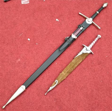 LOTR ARAGORN STRIDER SWORD W/KNIFE + STING SWORD W/SCABBARD