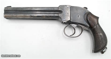 RARE BRITISH LANCASTER HOWDAH FOUR BARREL PISTOL, .455 CAL