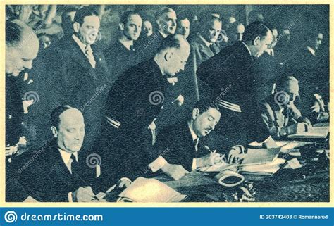 Yugoslavia Signed the Tripartite Pact with the Axis Powers. from Left ...