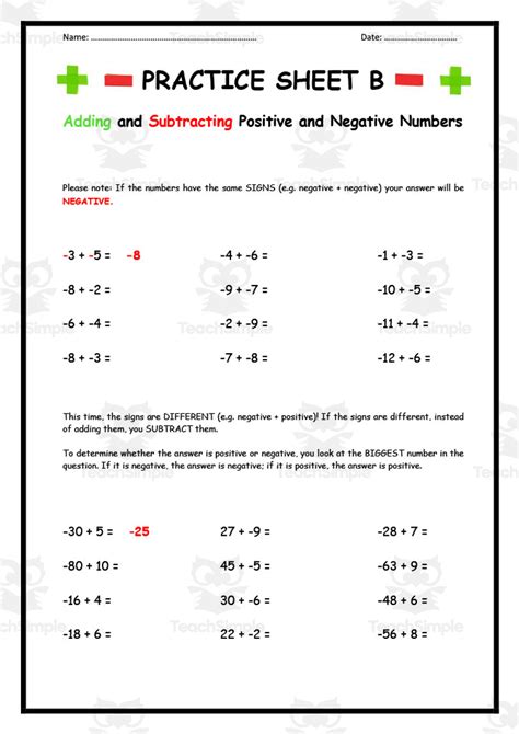 Subtracting Positive From Negative