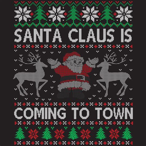 Santa claus is coming to town 14836675 Vector Art at Vecteezy