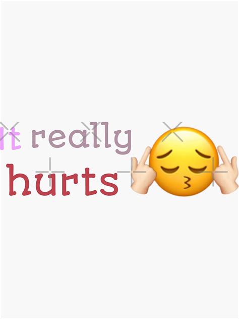 "It really hurts meme" Sticker for Sale by minyatPH | Redbubble