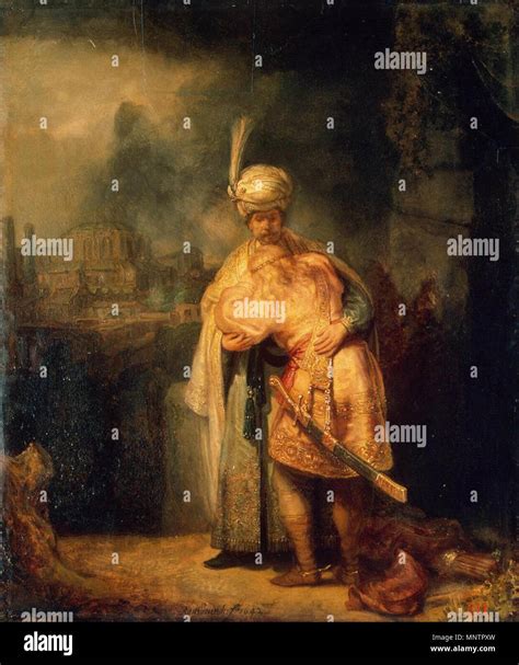 David and Jonathan 1642. 1048 Rembrandt - Biblical Scene - WGA19127 Stock Photo - Alamy