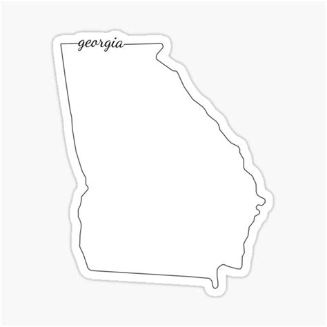 "Georgia State Outline" Sticker for Sale by sofiavvv | Redbubble