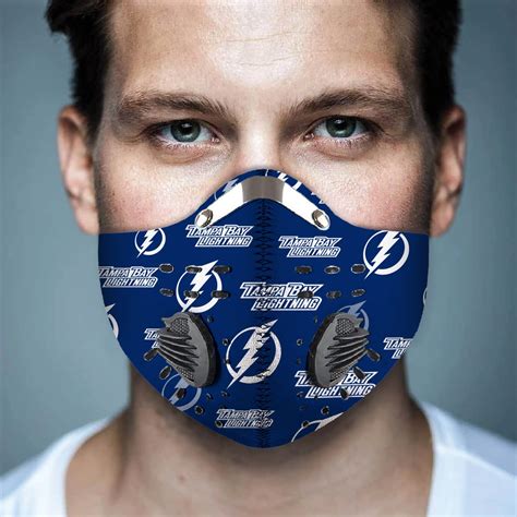 Tampa Bay Lightning Hockey Face Mask + N95 Filter - RobinPlaceFabrics