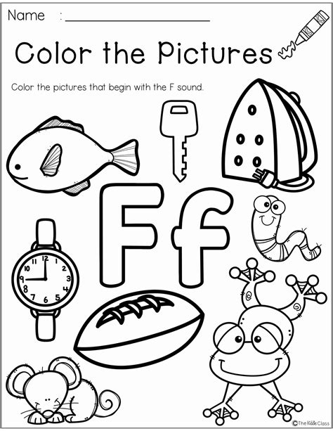 Letter F Worksheet for Preschool | Phonics worksheets, Kindergarten ...